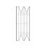 Poulie trapézoïdale SPZ / Z - 2 gorges - Ø67 mm - Moyeu amovible 1108 - Fonte