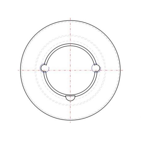 Poulie trapézoïdale SPZ / Z - 2 gorges - Ø67 mm - Moyeu amovible 1108 - Fonte