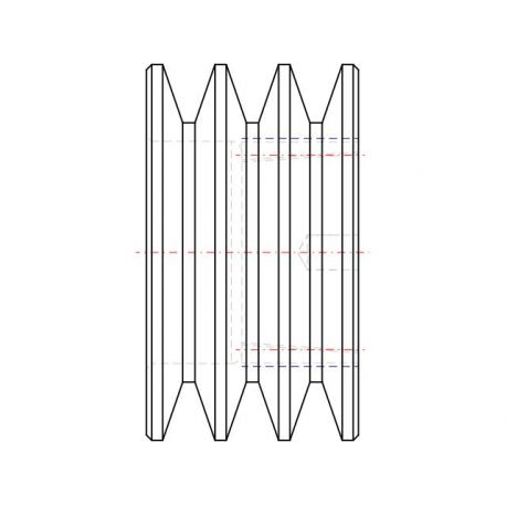 Poulie trapézoïdale SPZ / Z - 3 gorges - Ø67 mm - Moyeu amovible 1108 - Fonte