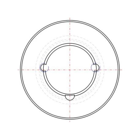 Poulie trapézoïdale SPZ / Z - 3 gorges - Ø67 mm - Moyeu amovible 1108 - Fonte