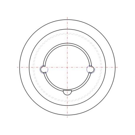 Poulie trapézoïdale SPZ / Z - 1 gorge - Ø71 mm - Moyeu amovible 1108 - Fonte