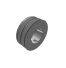 Poulie trapézoïdale SPZ / Z - 2 gorges - Ø71 mm - Moyeu amovible 1108 - Fonte