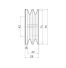 Poulie trapézoïdale SPZ / Z - 2 gorges - Ø71 mm - Moyeu amovible 1108 - Fonte
