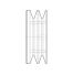 Poulie trapézoïdale SPZ / Z - 2 gorges - Ø71 mm - Moyeu amovible 1108 - Fonte