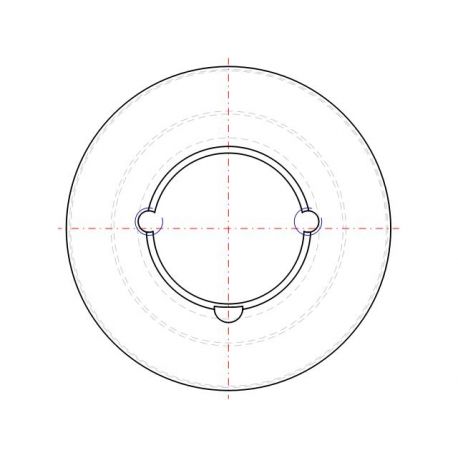 Poulie trapézoïdale SPZ / Z - 2 gorges - Ø71 mm - Moyeu amovible 1108 - Fonte