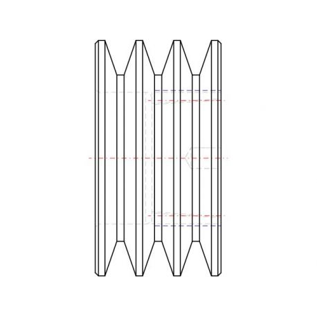 Poulie trapézoïdale SPZ / Z - 3 gorges - Ø71 mm - Moyeu amovible 1108 - Fonte