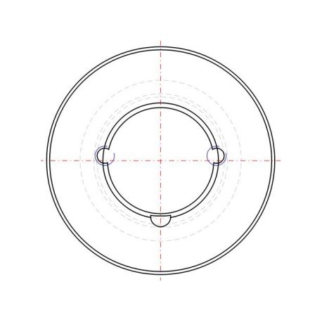 Poulie trapézoïdale SPZ / Z - 3 gorges - Ø71 mm - Moyeu amovible 1108 - Fonte