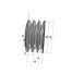 Poulie trapézoïdale SPZ / Z - 3 gorges - Ø75 mm - Moyeu amovible 1210 - Fonte