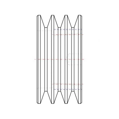 Poulie trapézoïdale SPZ / Z - 3 gorges - Ø75 mm - Moyeu amovible 1210 - Fonte