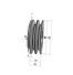 Poulie trapézoïdale SPZ / Z - 2 gorges - Ø80 mm - Moyeu amovible 1210 - Fonte