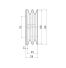Poulie trapézoïdale SPZ / Z - 2 gorges - Ø80 mm - Moyeu amovible 1210 - Fonte