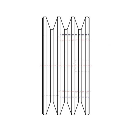 Poulie trapézoïdale SPZ / Z - 3 gorges - Ø80 mm - Moyeu amovible 1210 - Fonte