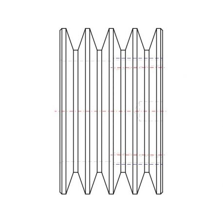 Poulie trapézoïdale SPZ / Z - 4 gorges - Ø80 mm - Moyeu amovible 1210 - Fonte