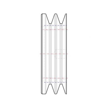 Poulie trapézoïdale SPZ / Z - 2 gorges - Ø85 mm - Moyeu amovible 1610 - Fonte