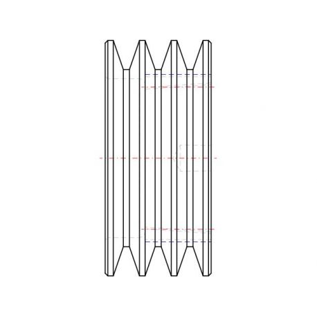 Poulie trapézoïdale SPZ / Z - 3 gorges - Ø85 mm - Moyeu amovible 1610 - Fonte