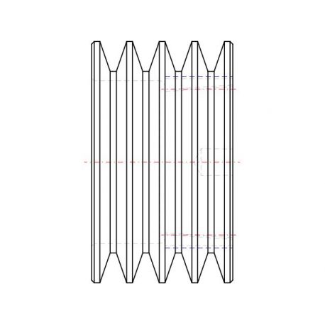 Poulie trapézoïdale SPZ / Z - 4 gorges - Ø85 mm - Moyeu amovible 1610 - Fonte