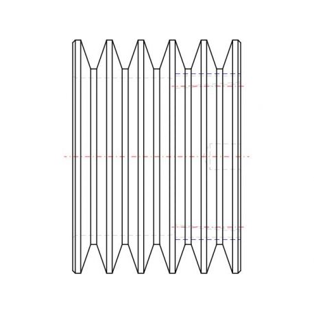 Poulie trapézoïdale SPZ / Z - 5 gorges - Ø85 mm - Moyeu amovible 1610 - Fonte