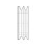 Poulie trapézoïdale SPZ / Z - 2 gorges - Ø90 mm - Moyeu amovible 1610 - Fonte