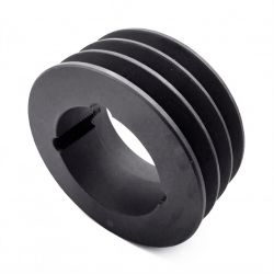Poulie trapézoïdale SPZ / Z - 3 gorges - Ø90 mm - Moyeu amovible 1610 - Fonte