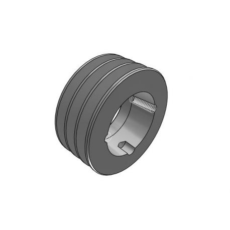Poulie trapézoïdale SPZ / Z - 3 gorges - Ø90 mm - Moyeu amovible 1610 - Fonte
