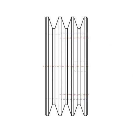 Poulie trapézoïdale SPZ / Z - 3 gorges - Ø90 mm - Moyeu amovible 1610 - Fonte