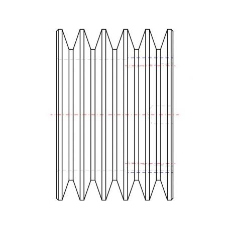Poulie trapézoïdale SPZ / Z - 5 gorges - Ø90 mm - Moyeu amovible 1610 - Fonte