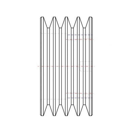 Poulie trapézoïdale SPZ / Z - 4 gorges - Ø95 mm - Moyeu amovible 1610 - Fonte