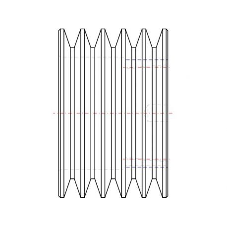Poulie trapézoïdale SPZ / Z - 5 gorges - Ø95 mm - Moyeu amovible 1610 - Fonte