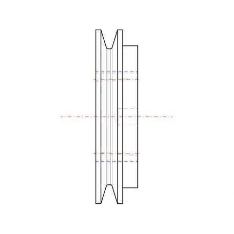 Poulie trapézoïdale SPZ / Z - 1 gorge - Ø100 mm - Moyeu amovible 1210 - Fonte