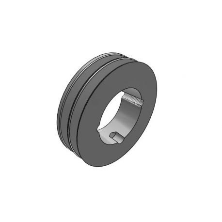 Poulie trapézoïdale SPZ / Z - 2 gorges - Ø100 mm - Moyeu amovible 1610 - Fonte
