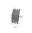 Poulie trapézoïdale SPZ / Z - 3 gorges - Ø100 mm - Moyeu amovible 1610 - Fonte