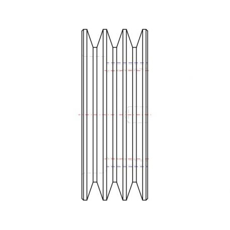 Poulie trapézoïdale SPZ / Z - 3 gorges - Ø100 mm - Moyeu amovible 1610 - Fonte