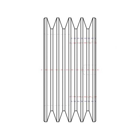 Poulie trapézoïdale SPZ / Z - 4 gorges - Ø100 mm - Moyeu amovible 1610 - Fonte