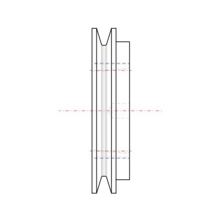 Poulie trapézoïdale SPZ / Z - 1 gorge - Ø106 mm - Moyeu amovible 1610 - Fonte