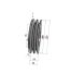 Poulie trapézoïdale SPZ / Z - 2 gorges - Ø106 mm - Moyeu amovible 1610 - Fonte