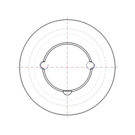 Poulie trapézoïdale SPZ / Z - 2 gorges - Ø106 mm - Moyeu amovible 1610 - Fonte
