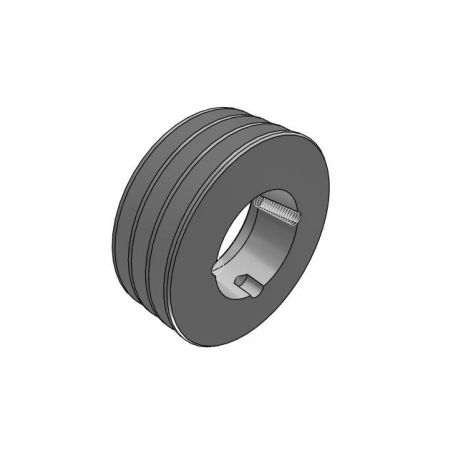 Poulie trapézoïdale SPZ / Z - 3 gorges - Ø106 mm - Moyeu amovible 1610 - Fonte