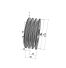 Poulie trapézoïdale SPZ / Z - 3 gorges - Ø106 mm - Moyeu amovible 1610 - Fonte
