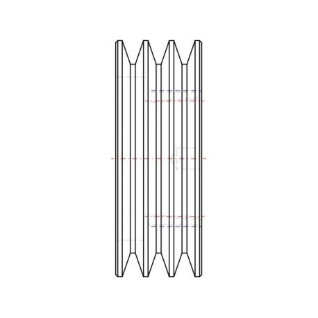 Poulie trapézoïdale SPZ / Z - 3 gorges - Ø106 mm - Moyeu amovible 1610 - Fonte