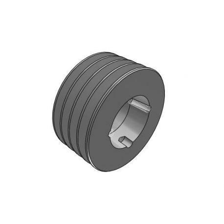Poulie trapézoïdale SPZ / Z - 4 gorges - Ø106 mm - Moyeu amovible 1610 - Fonte