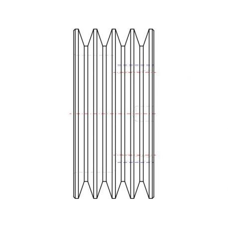 Poulie trapézoïdale SPZ / Z - 4 gorges - Ø106 mm - Moyeu amovible 1610 - Fonte