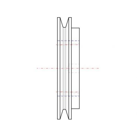 Poulie trapézoïdale SPZ / Z - 1 gorge - Ø112 mm - Moyeu amovible 1610 - Fonte
