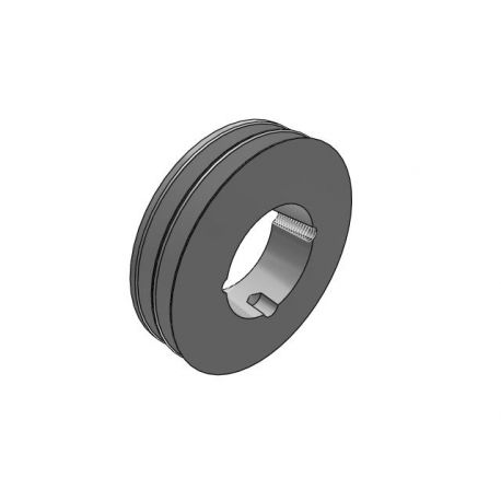 Poulie trapézoïdale SPZ / Z - 2 gorges - Ø112 mm - Moyeu amovible 1610 - Fonte