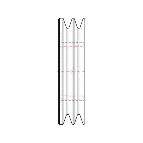Poulie trapézoïdale SPZ / Z - 2 gorges - Ø112 mm - Moyeu amovible 1610 - Fonte