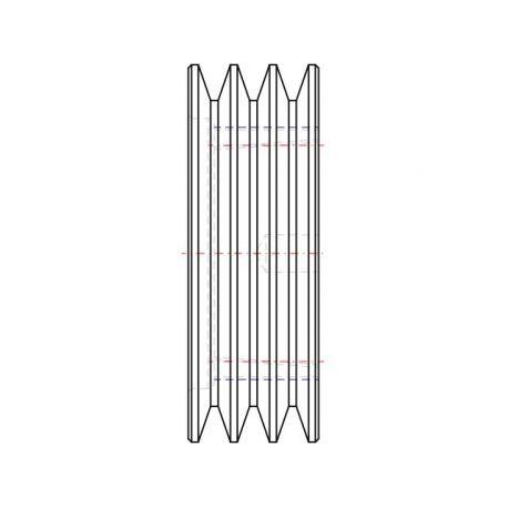 Poulie trapézoïdale SPZ / Z - 3 gorges - Ø112 mm - Moyeu amovible 2012 - Fonte
