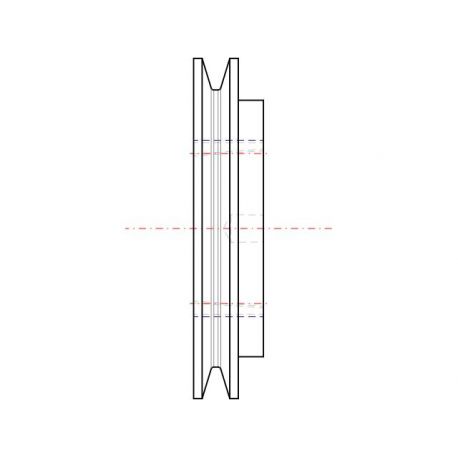 Poulie trapézoïdale SPZ / Z - 1 gorge - Ø118 mm - Moyeu amovible 1610 - Fonte