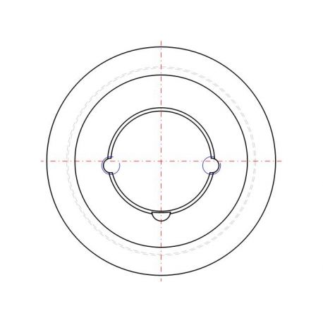 Poulie trapézoïdale SPZ / Z - 1 gorge - Ø118 mm - Moyeu amovible 1610 - Fonte