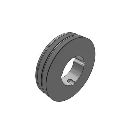 Poulie trapézoïdale SPZ / Z - 2 gorges - Ø118 mm - Moyeu amovible 1610 - Fonte
