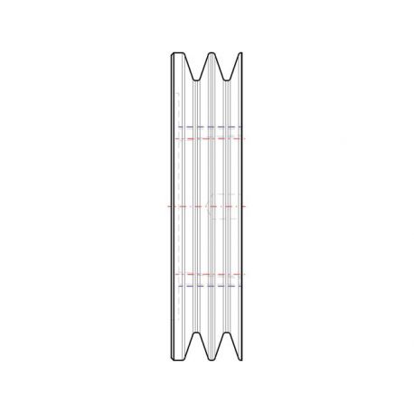 Poulie trapézoïdale SPZ / Z - 2 gorges - Ø118 mm - Moyeu amovible 1610 - Fonte
