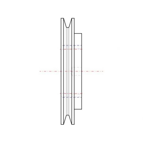 Poulie trapézoïdale SPZ / Z - 1 gorge - Ø125 mm - Moyeu amovible 1610 - Fonte
